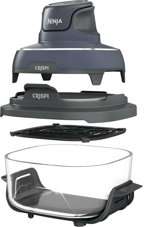 Fritezë ajri, Ninja, CRISPi FN101EUGY, 4-në-1 1700W, 3.8L + 1.4L, enë qelqi, blu