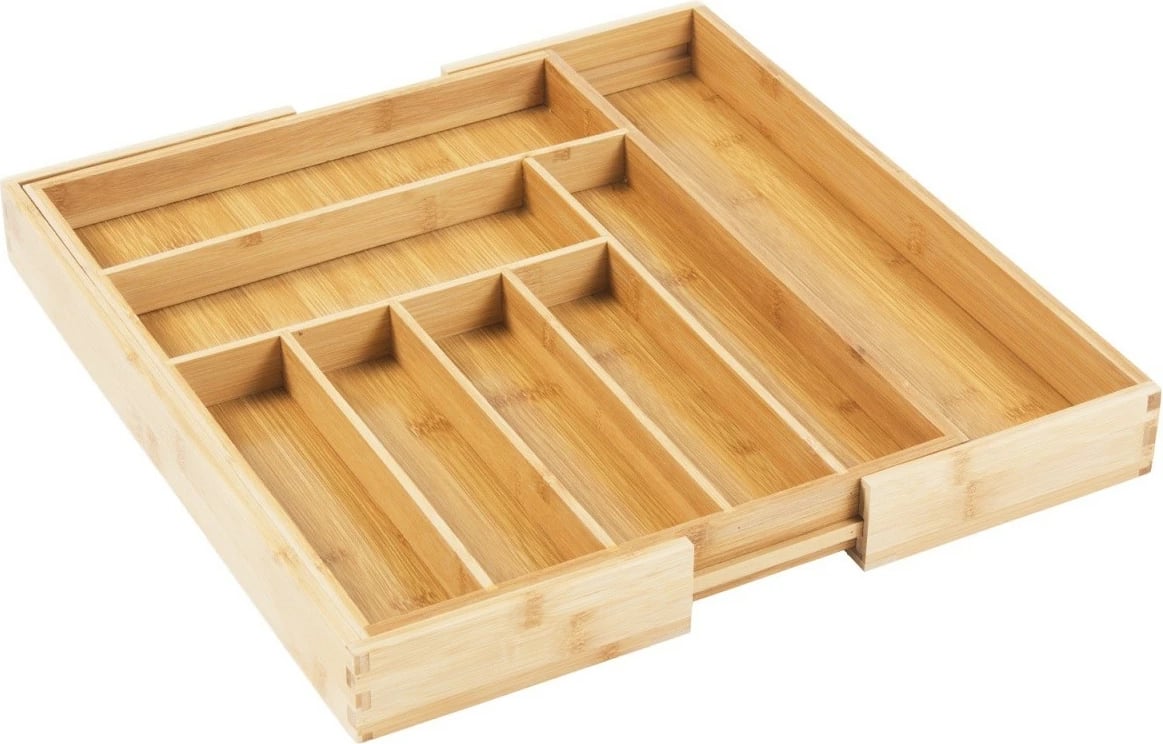 Organizues sirtari bambu GreenBlue GB379, i zgjerueshëm, 9 ndarje, ngjyrë druri