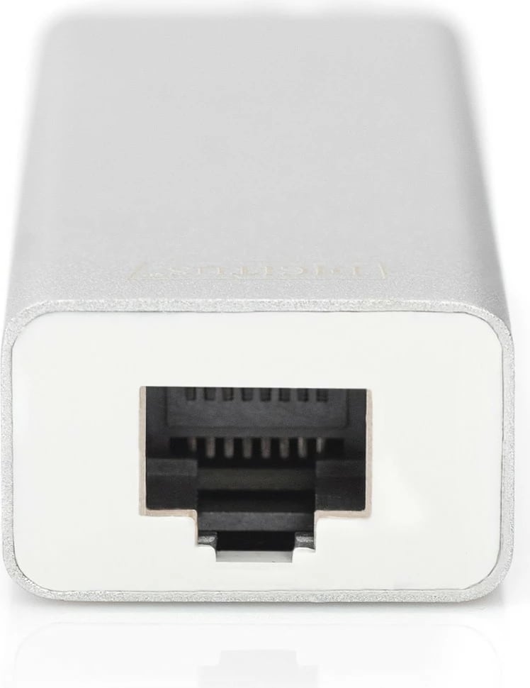 Hub USB Digitus, 3 Porta, Ethernet Gigabit, Gri, Bardhë