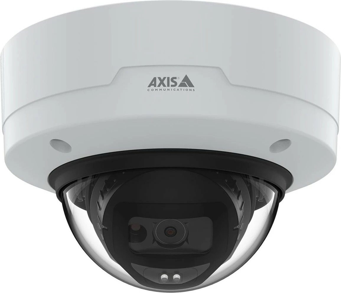 Kamerë sigurie IP Axis 02371-001, e brendshme dhe e jashtme, me kabllo, tavan/mur, e bardhë, dome
