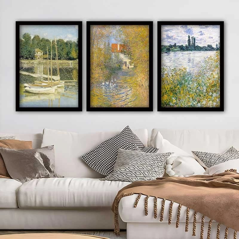 Pikturë dekorative me kornizë (3 copë), Wallity, 3SC_UN2680258_3545