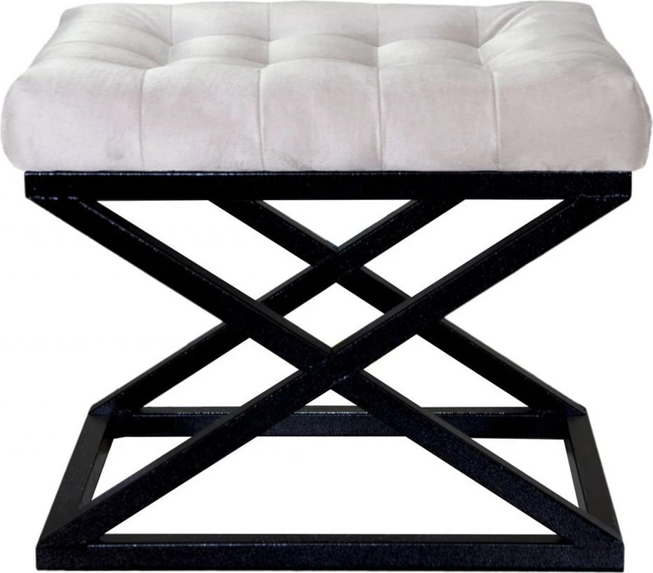 Puf Atelier del Sofa, kapraz, e zezë dhe e bardhë v3