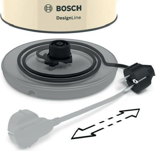 Vluese uji Bosch TWK4P437 1.7L, 2400W, e zezë/bezhë 