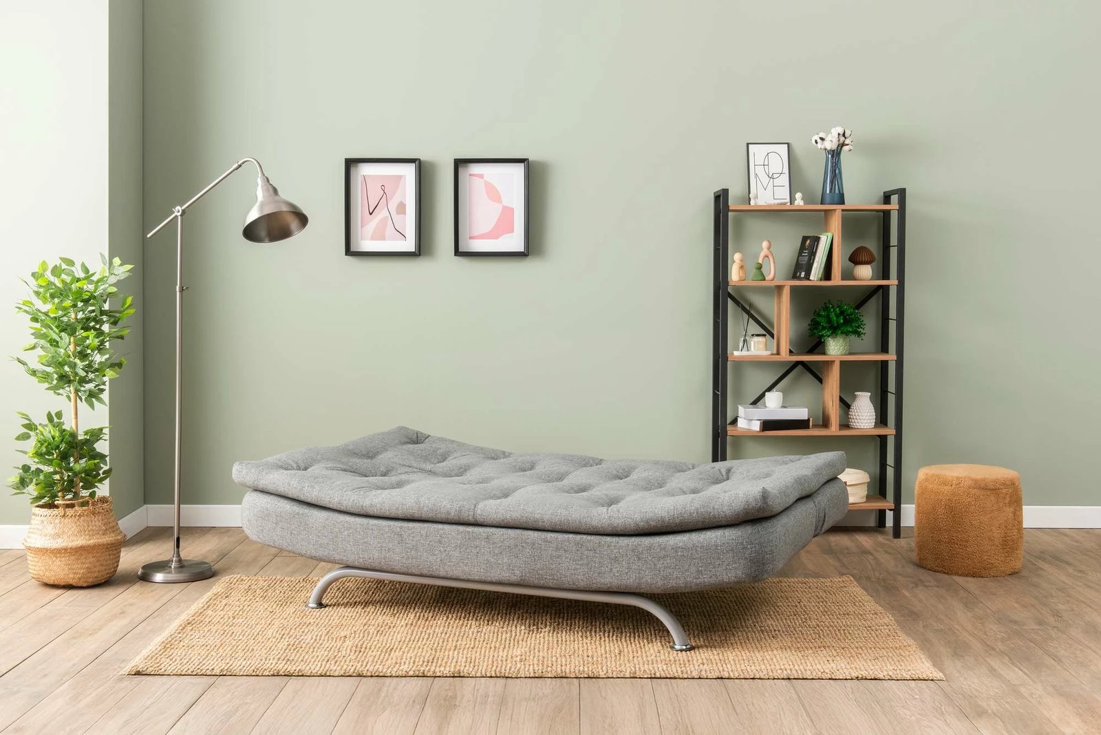 Divan-krevat 3 vendësh, Atelier del Sofa, Rivo, ngjyrë gri e çelët