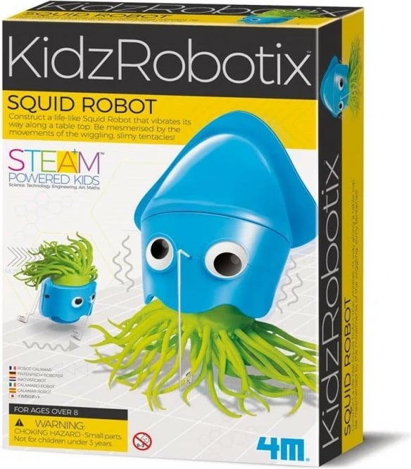 Set robot kallamar 4m, DIY, për fëmijë, Blu/Gjelbër