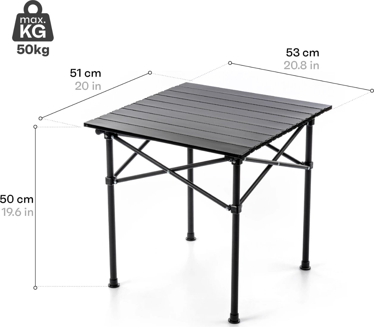 tavolinë palosëse Meteor, e zezë tavolinë palosëse Meteor, e zezë