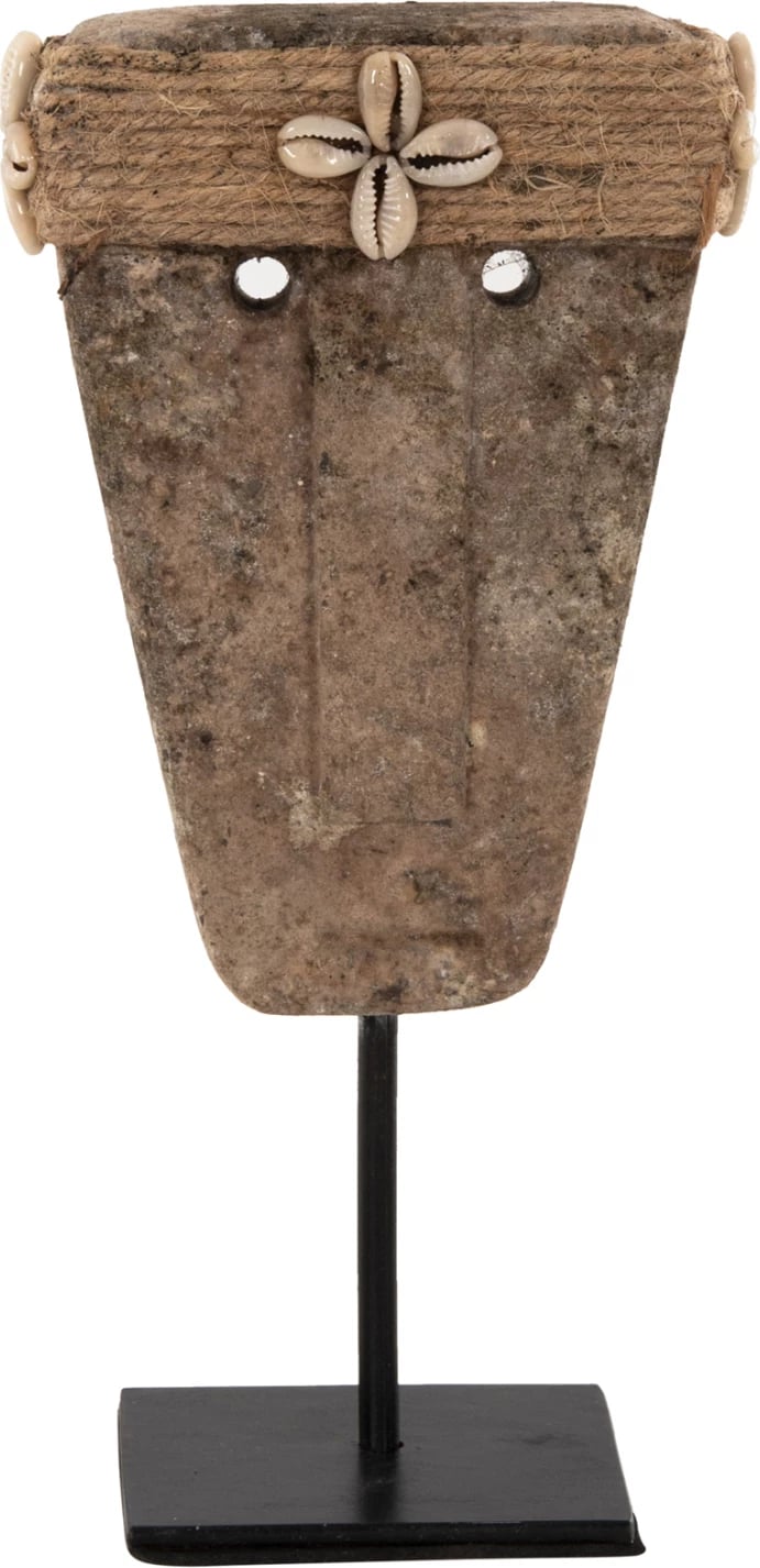 Dekor tavoline fytyrë, FH4315, gur Paras, në mbajtëse metalike të zezë, 7x10x7x21H cm Dekor tavoline fytyrë, FH4315, gur Paras, në mbajtëse metalike të zezë, 7x10x7x21H cm