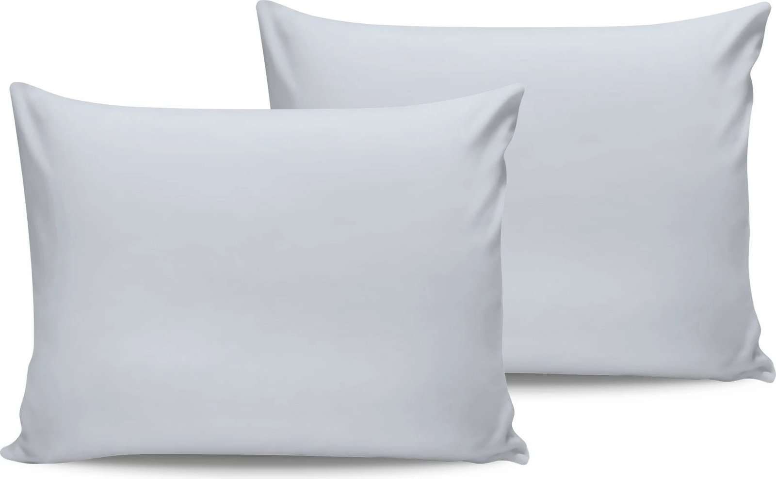Set këllëfësh jastëku sateni (2 copë), ngjyrë e bardhë, L'essentiel