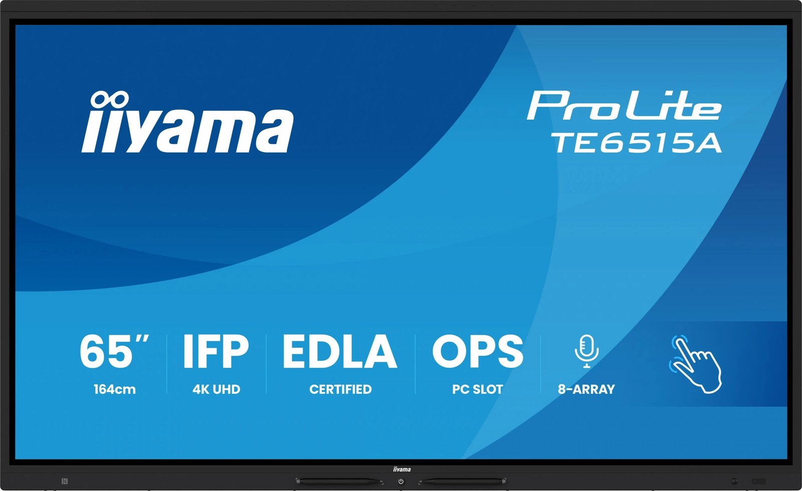 Ekran me prekje iiyama ProLite TE6515A, 65 inç, 4K UHD, IPS, Bluetooth, USB-C