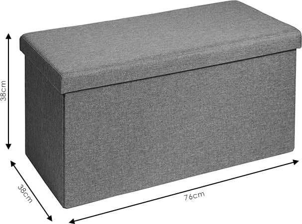 Stool-trunk Greatness, pëlhurë bezhë, 76x38x38cm