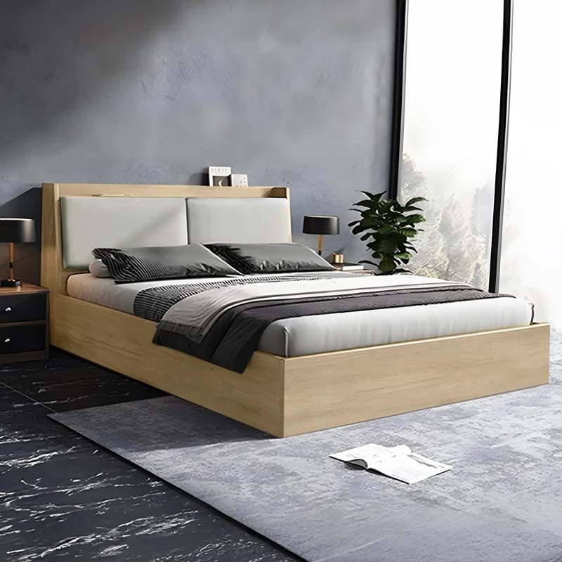 Krevet dopio Akvare mdf ngjyrë natyrale 150x200cm