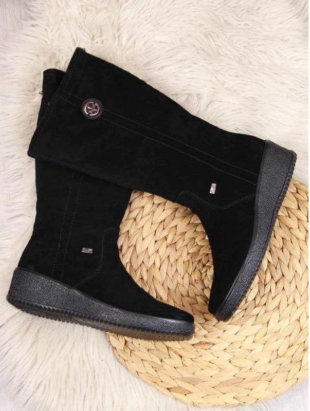 Çizme të gjata për femra Rieker, të zeza