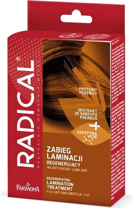 Trajtim laminimi për flokë Farmona Radical për femra, 3 copë