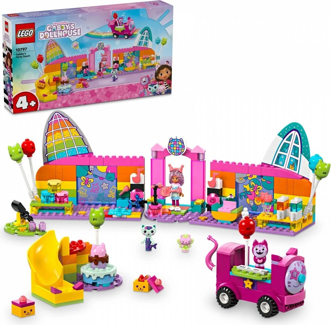 Set lodrash LEGO Gabby's Dollhouse 10797 Gabi Ballroom, 252 pjesë, shumëngjyrëshe