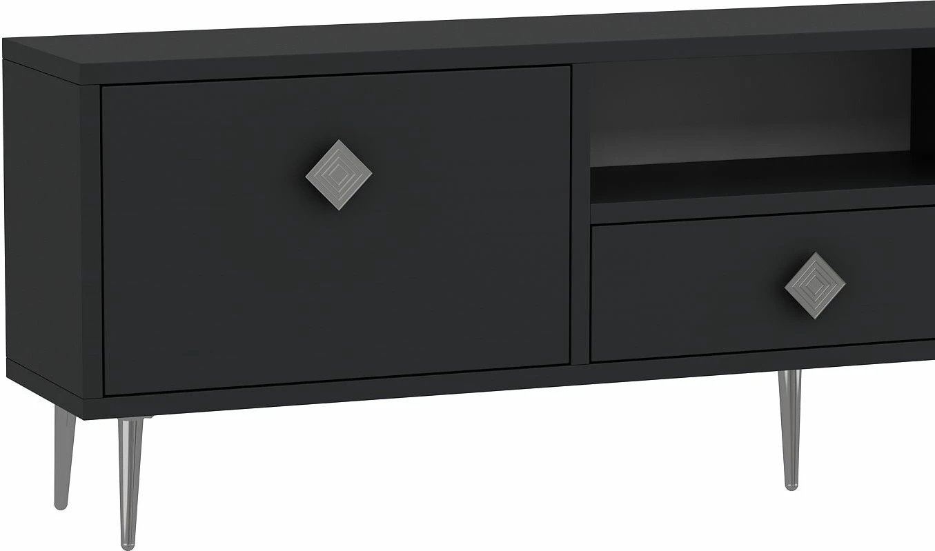 Komodë TV Skye Decor, anthracite, silver, 1308-DROP-1