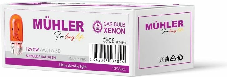 Lampa 12v Wy5w W2,1x9,5d 58109 Portokall Kuti