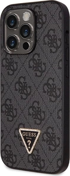 Mbështjellës Guess GUHCP14LP4TDSCPK për iPhone 14 Pro, Crossbody 4G Metal Logo, i zi me rrip