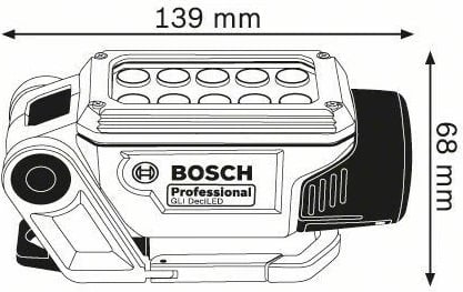 Dritë pune BOSCH GLI DeciLED Professional, LED, kaltër/gri