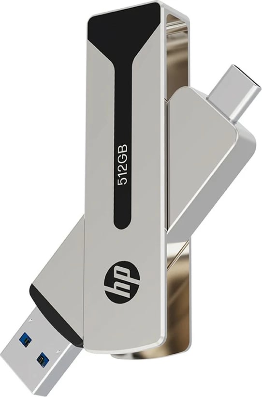 Pendrive HP 911 Pro, 512GB, USB 3.2/USB-C, Nickel