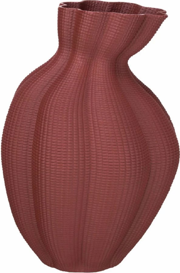 Vazo dekorative VELORA, qeramikë, ngjyrë EKAI, 25x25x39cm