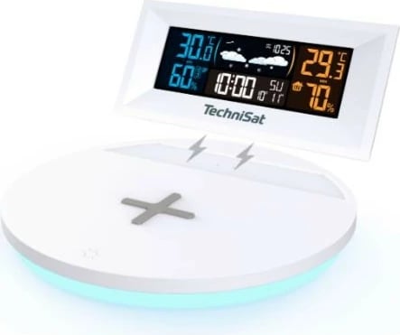Stacion moti, TechniSat IMETEO Q1 (76-5031-00), sensor pa tel 60 m, parashikim moti, ekran me ngjyra, karikim wireless, bardhë
