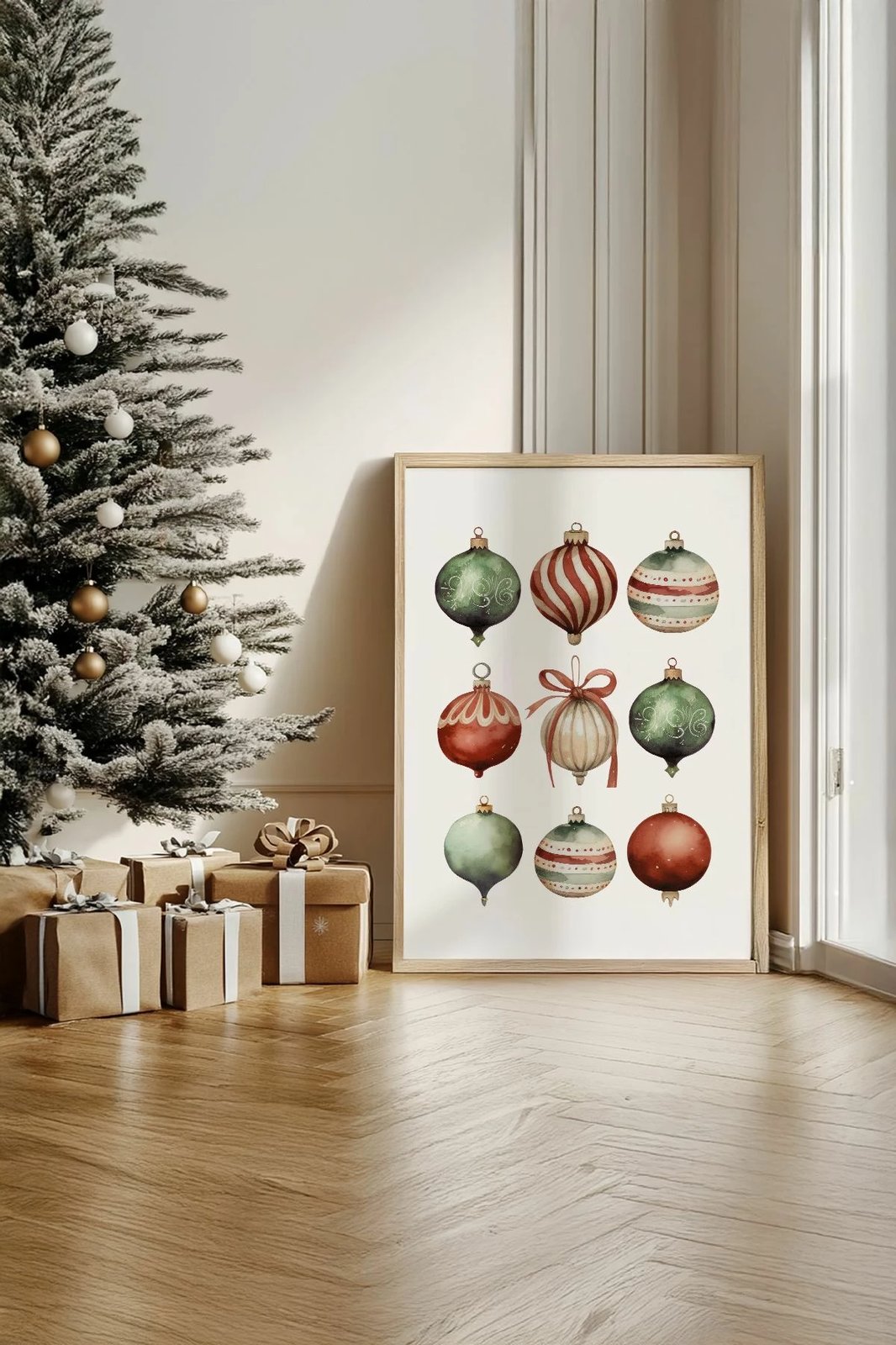 Pikturë dekorative me kornizë, Wallity, Nwyearsngmdl38, shumëngjyrëshe, 33x48cm