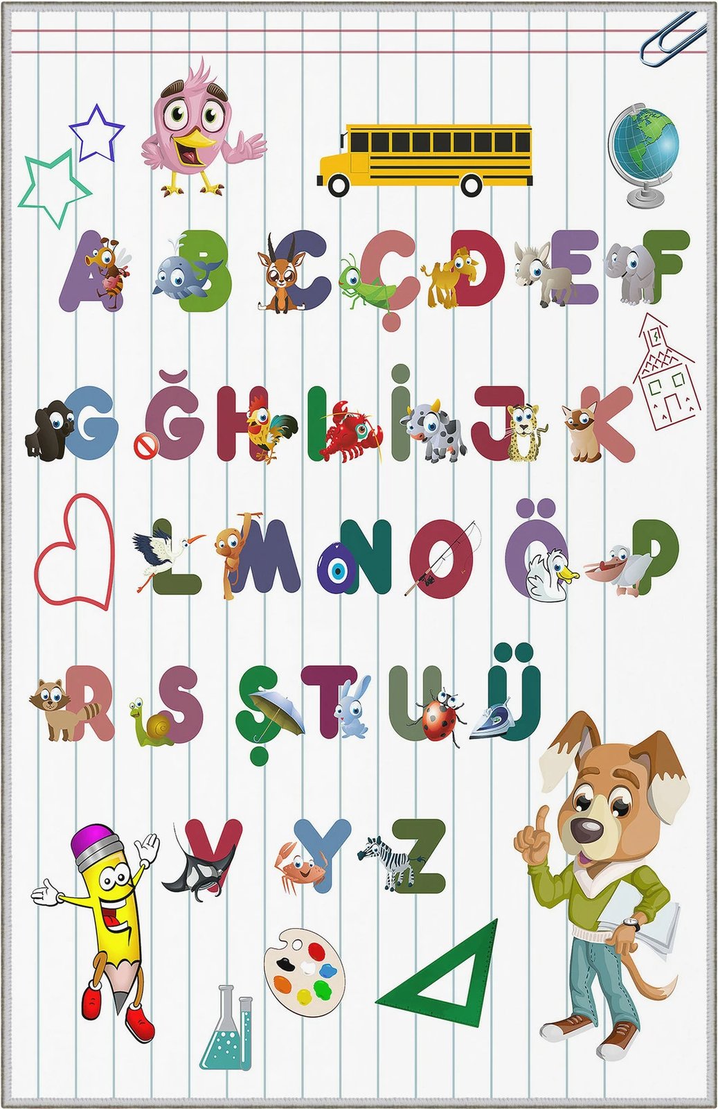 Qilim për korridor, shumëngjyrësh, WOOKECE029, 100x200cm