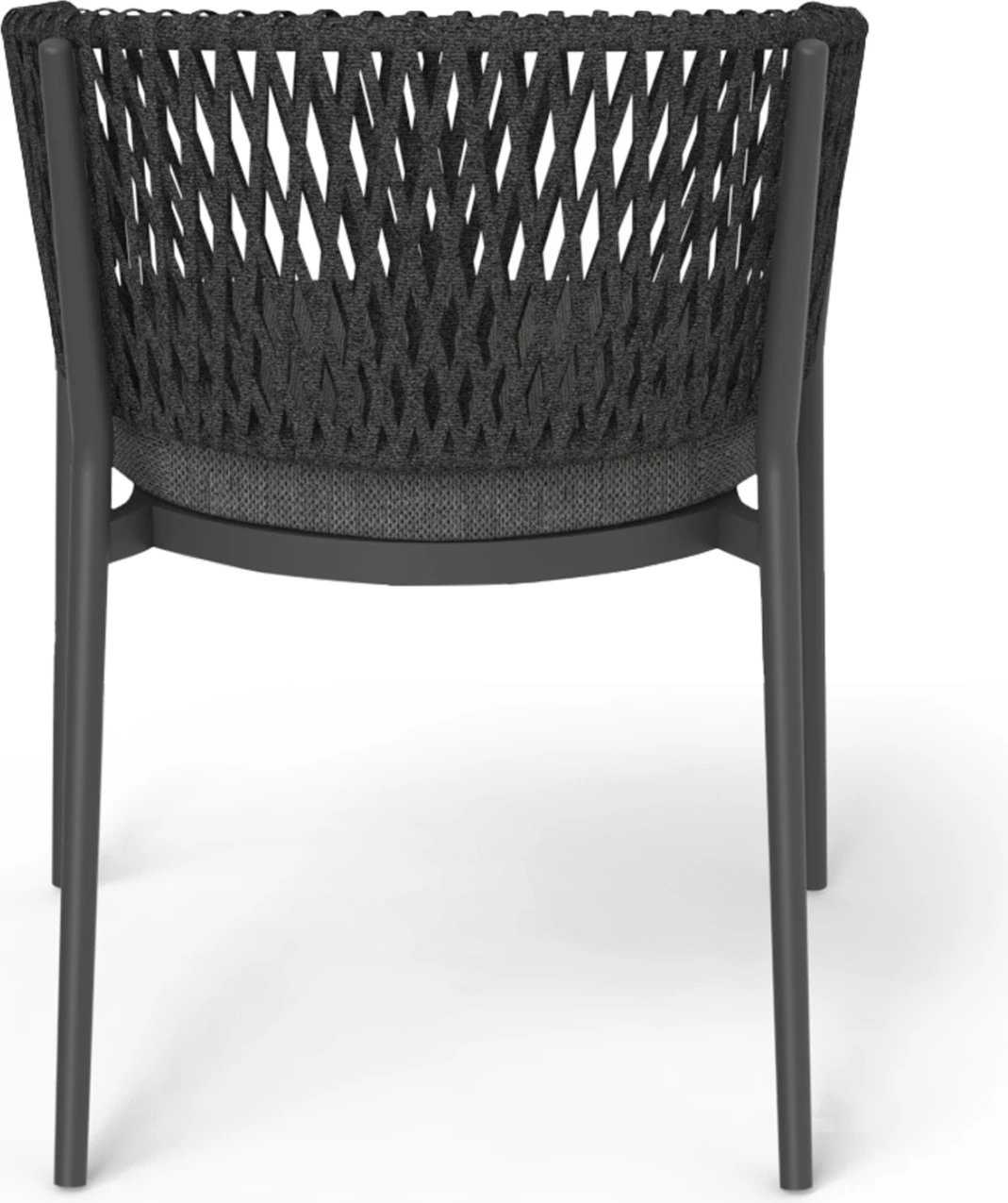 Karrige ngrënieje CAMELLIA, alumini, litar P.E., jastëk Olefin, ngjyrë gri e errët, CD6209.01