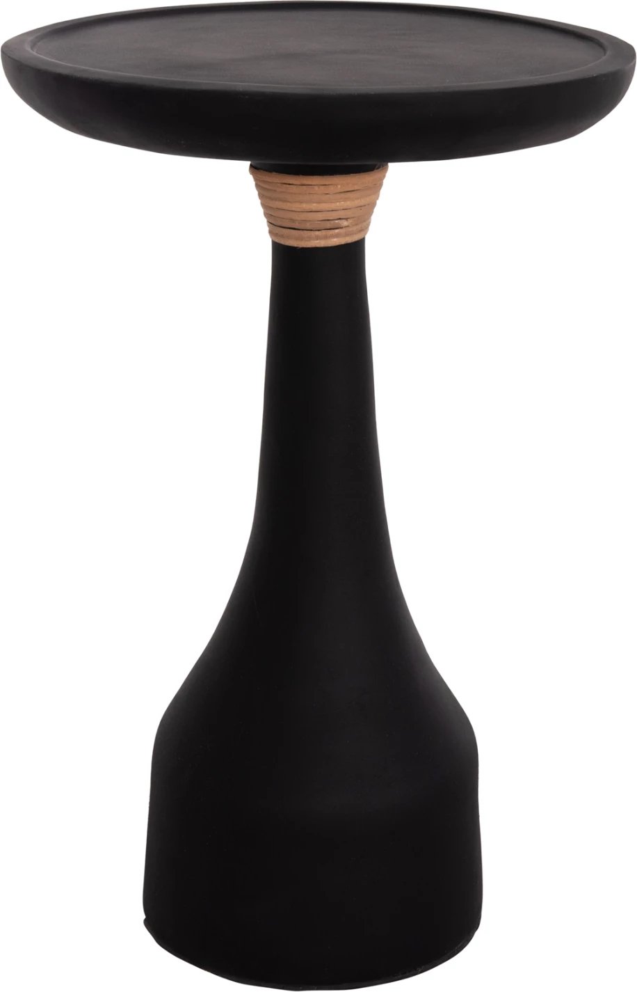 Tavolinë anësore e lartë, rrethore, ngjyrë e zezë, TORG FH18170.01, 41x62cm