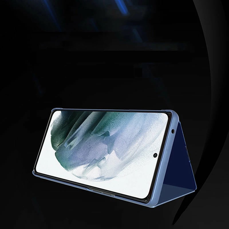Mbështjellës Hurtel Clear View Case për Samsung Galaxy S22+, Blu