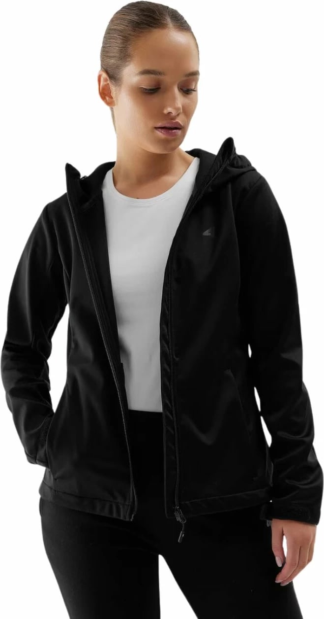 Jakne softshell për femra 4F, e zezë