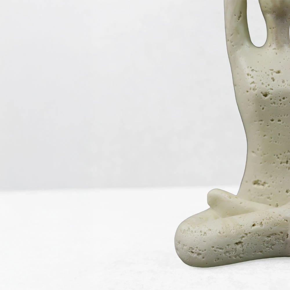 Dekor trup MORPH VI, rezinë, bezhë, 12.5x8x21cm