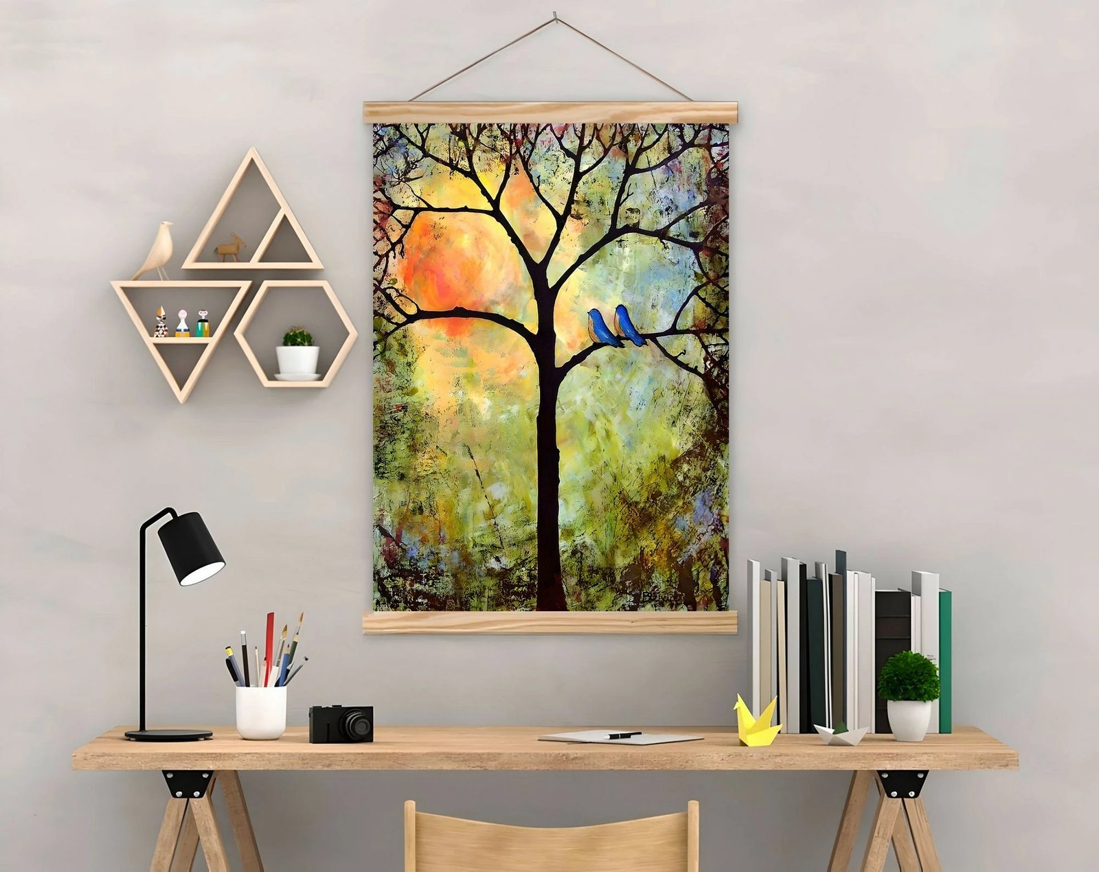 Pikturë dekorative me kornizë, shumëngjyrëshe, MRG27, 50x70cm