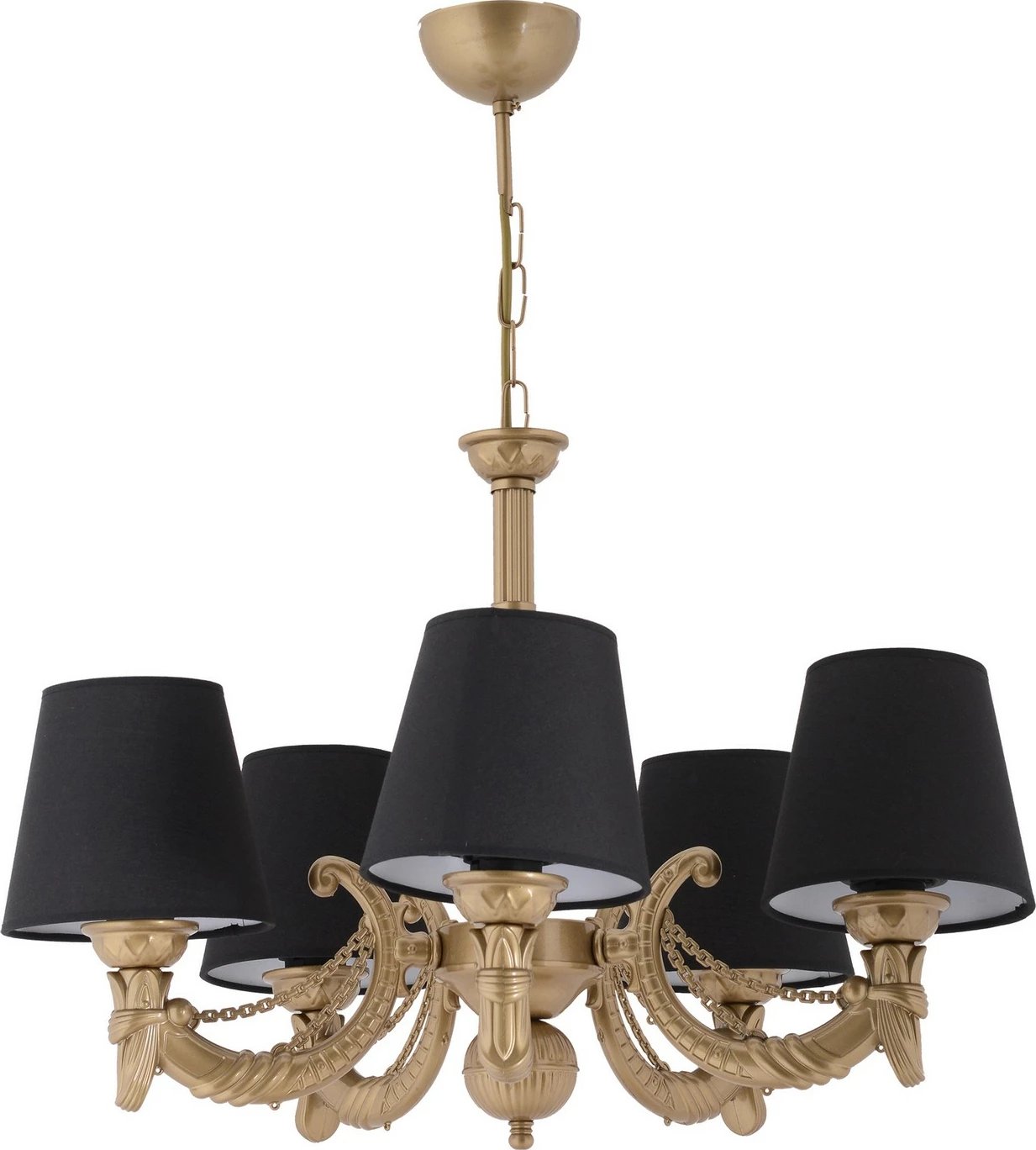 Llambadar Opviq Fiona Chain, e zezë dhe ari