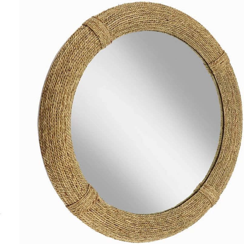 Pasqyrë rrumbullake Voyage, bambu natyrale, 80x5x80