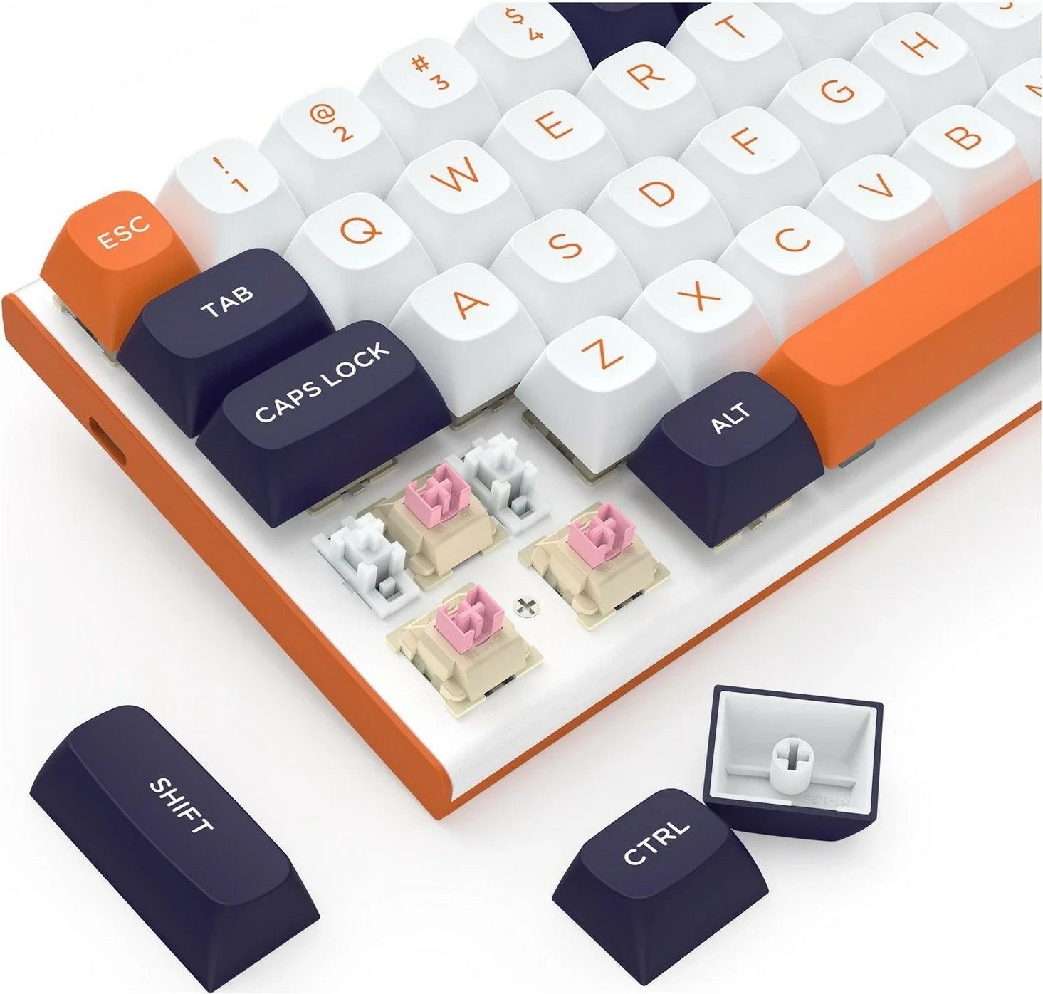 Tastierë Redragon K683, RGB, 61 taste, e bardhë-blu