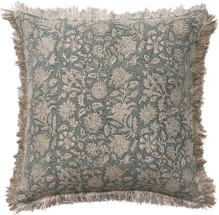 Jastëk dekorativ Jericho, pambuk, aqua-bezhë, 50x50cm