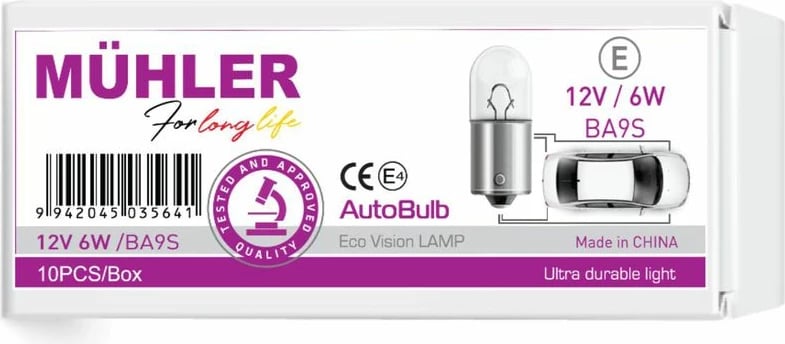 Lampa 12v 6w Ba9s Halogen Muhler
