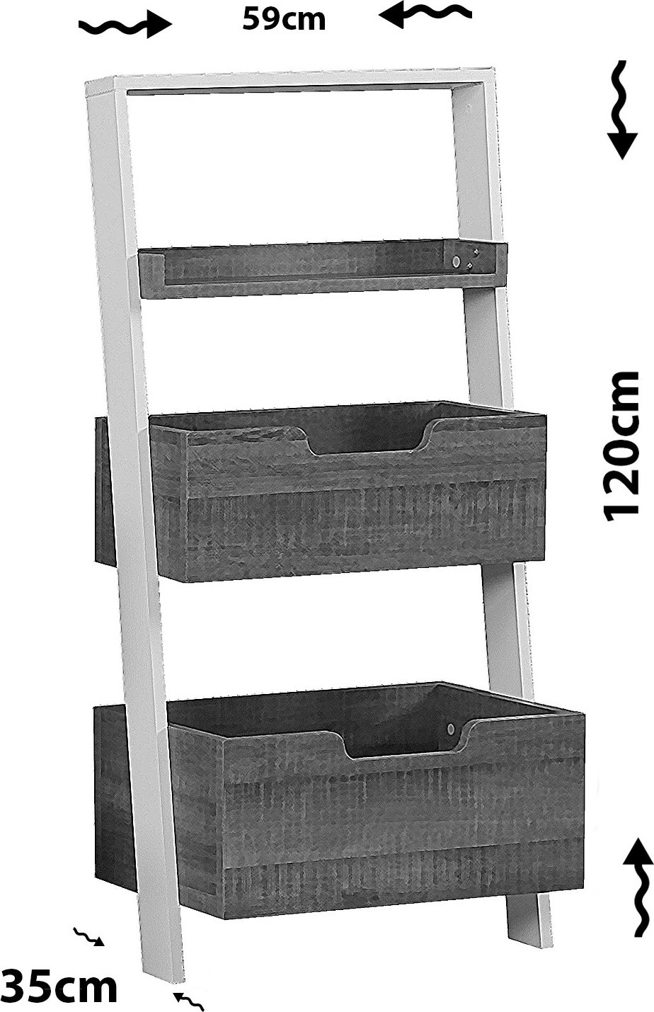 Raft librash Hanah Home, i ulët, ngjyrë lisi i errët