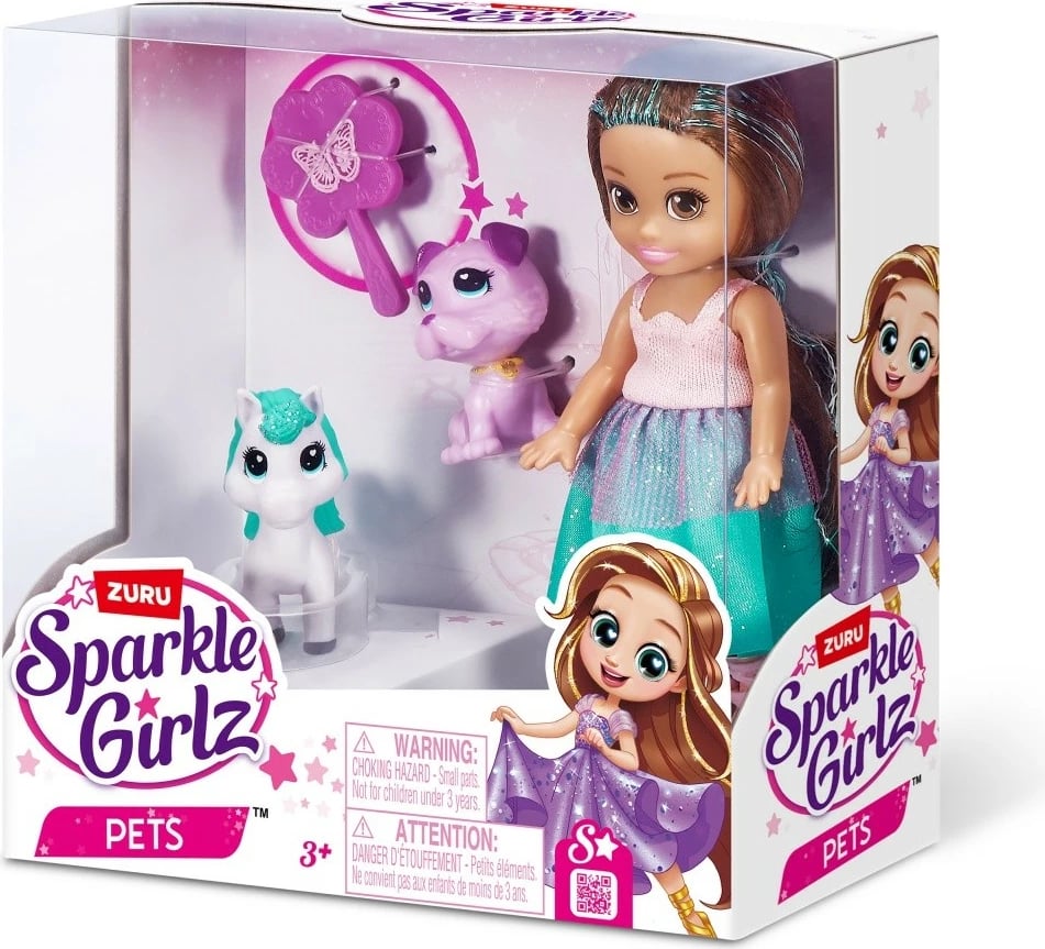 Kukull princeshë ZURU Sparkle Girlz 100522 me kafshë lodër, 12 cm Kukull princeshë ZURU Sparkle Girlz 100522 me kafshë lodër, 12 cm