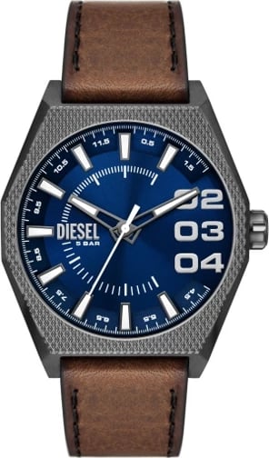 Orë dore për meshkuj DIESEL SCRAPER, rrip lëkure, blu