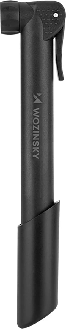 Pompë biçiklete, Wozinsky WPR-01, dore, 5.5 bar, Presta/Schrader, me mbajtëse, e zezë