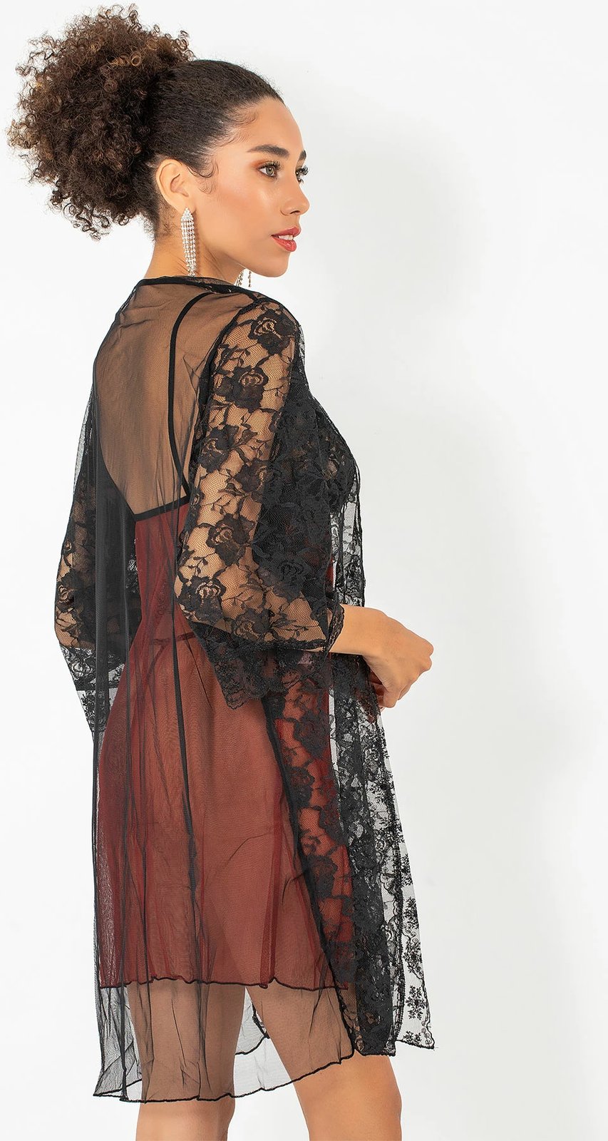 Babydoll Jumeon, ngjyrë e kuqe kafe, 011-008002, set prej 2 pjesësh