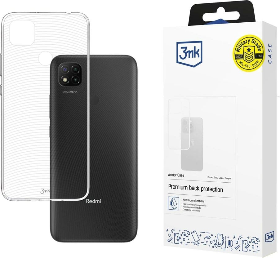 Mbështjellës 3mk Armor Case për Xiaomi Redmi 9C, transparent