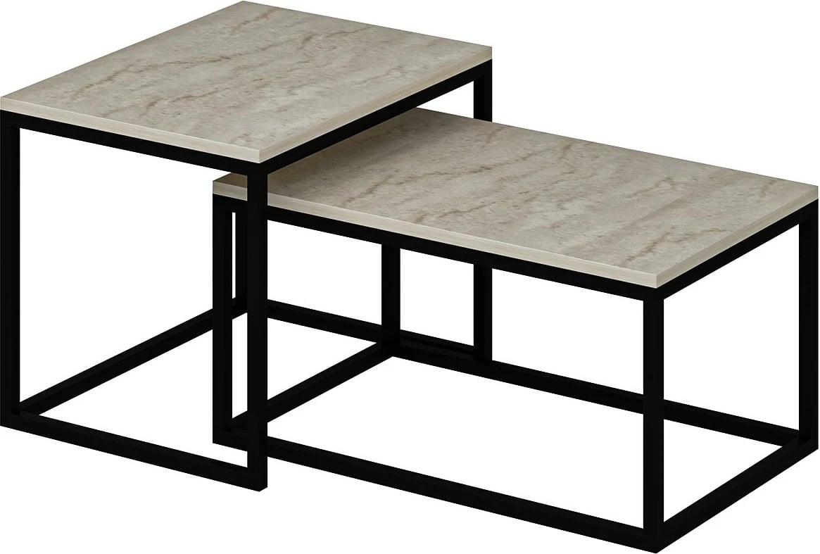 Tavolinë kafeje Skye Decor, ngjyrë travertin