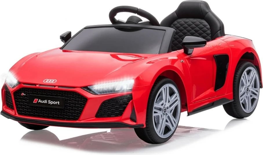 Makinë elektrike për fëmijë, Milly Mally, Audi R8 Spyder, 12V 4.5Ah, 2x30W, telekomandë, rrota EVA, e kuqe