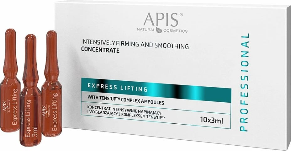 Koncentrat lifting për femra APIS Express Lifting Concentrate Intensively Tightening me TENS’UP™ Complex, 10x3ml