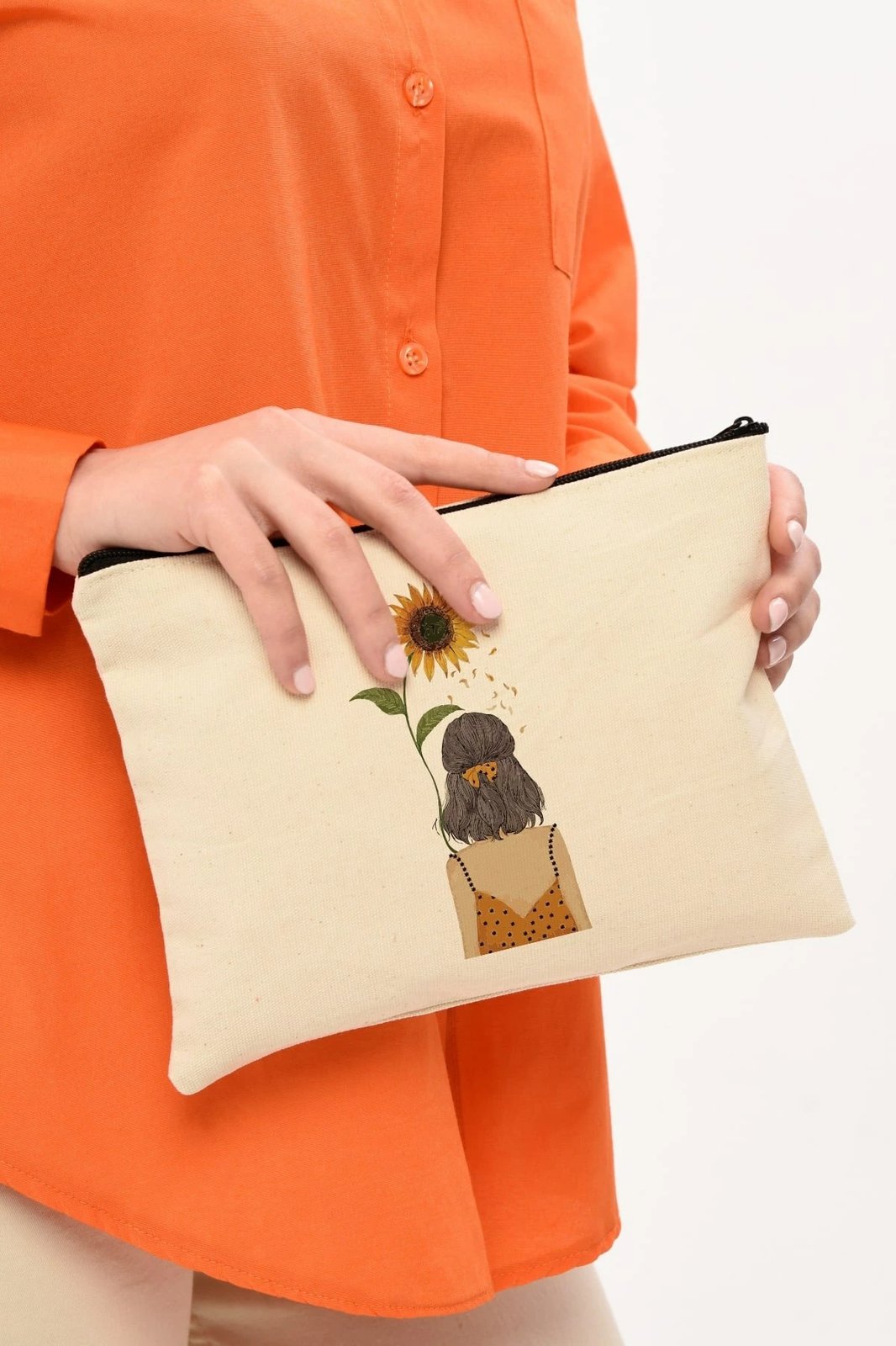 Çantë për make-up Zoozie Bags, krem, 25x18cm