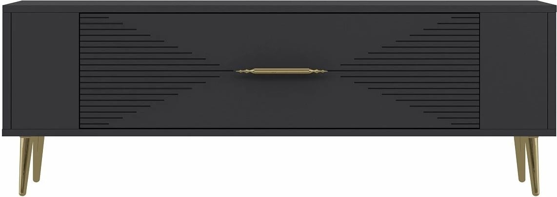 Komodë TV Skye Decor, Retrol1, antracit, ari