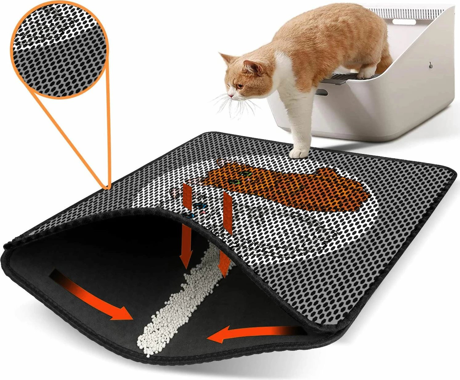 Tapet për rërë mace, shumëngjyrësh, Nrszn0017